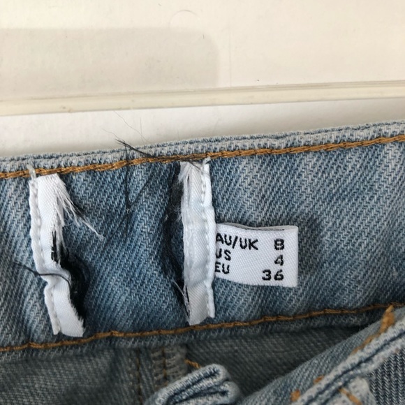 Princess Polly Rosalie Straight Leg Slit Jeans 4 - Picture 7 of 9